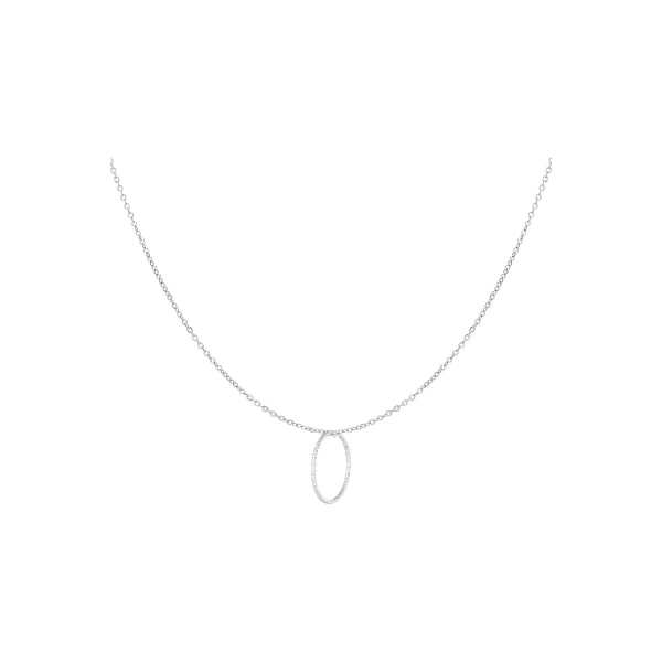 Basic necklace with round charm - silver color