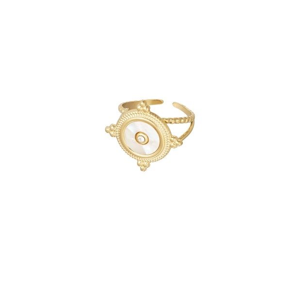 Ring gracefully round - gold color