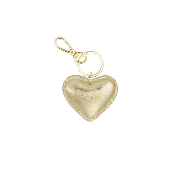 Keychain heart - gold color