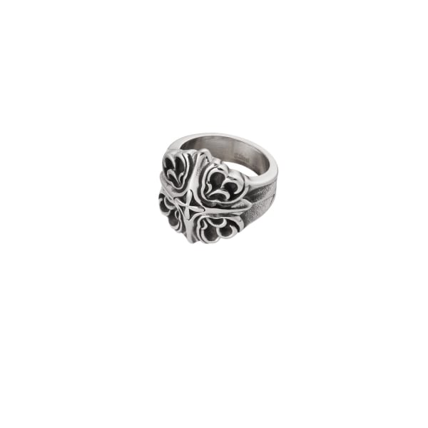 Men's ring ornament subtle - silver color