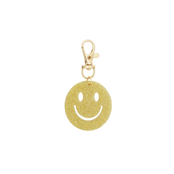 Keep smiling key ring - yellow