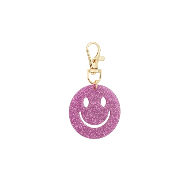 Keep smiling keychain - purple