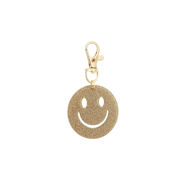 Keep smiling key ring - brown