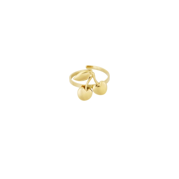 Cherry bomb ring - gold color