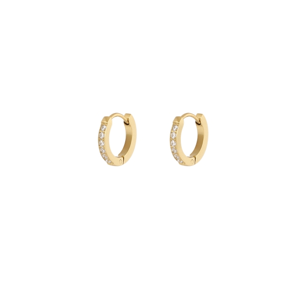 Diamond dazzle earrings - gold color