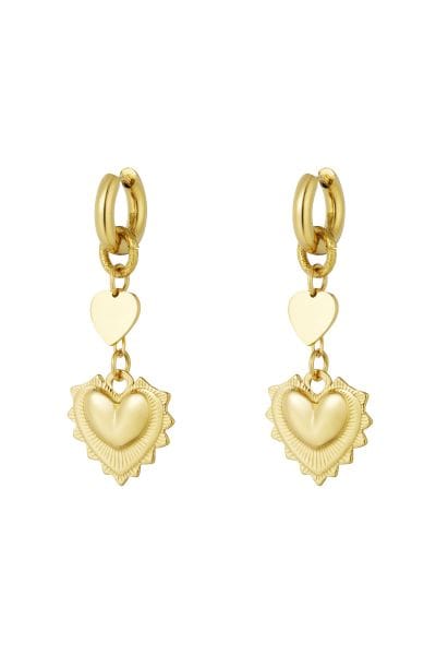 Orecchini cuore luminoso - colore argento