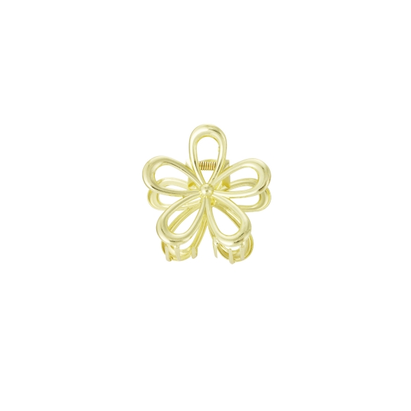 Hair clip flower power - gold color