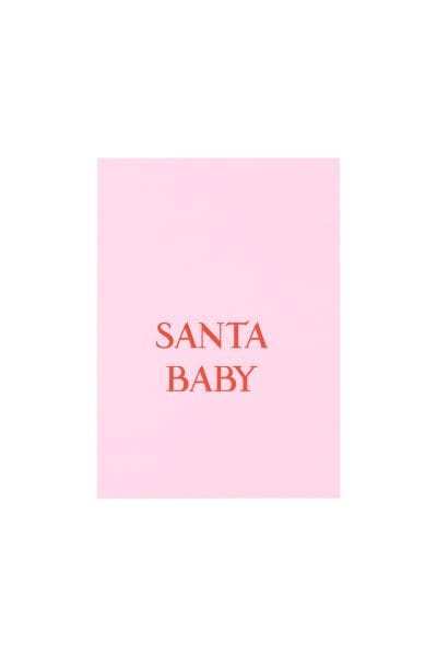 Christmas card santa baby - pink