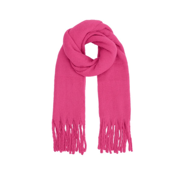 Colorful winter scarf - pink