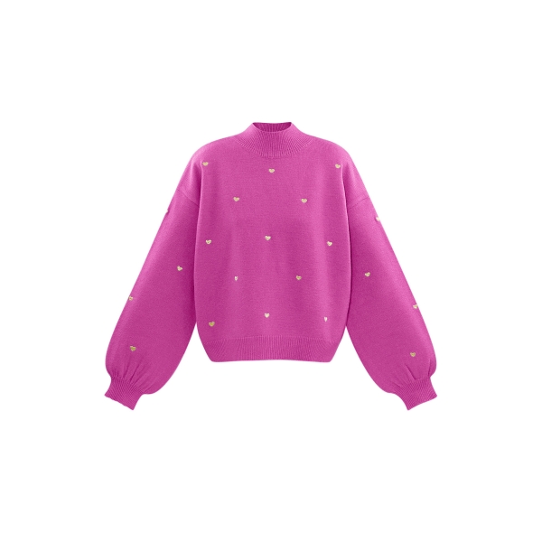 Sweetheart charm sweater - fuchsia