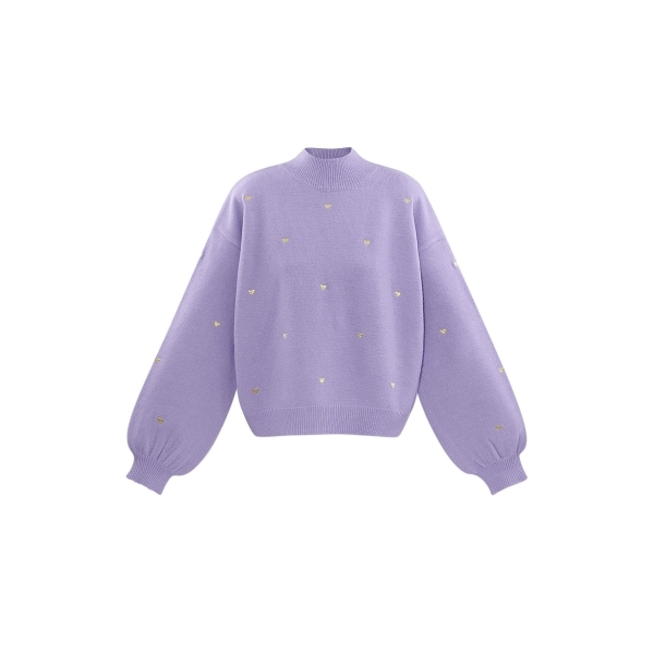 Sweetheart charm sweater - purple