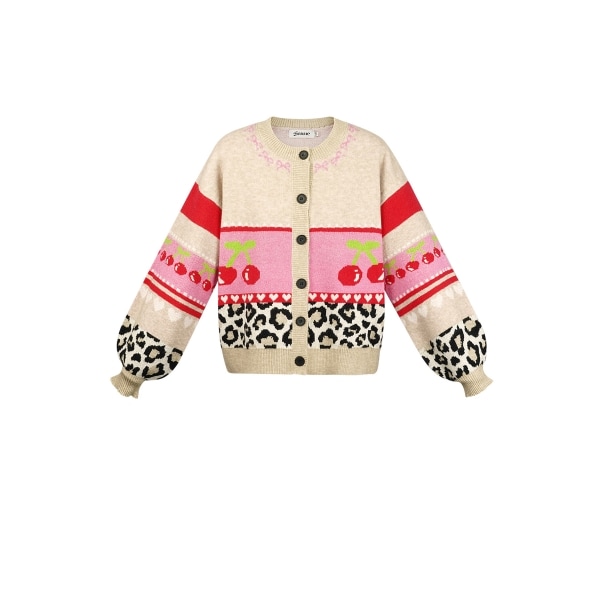 Gilet cherry baby - beige rosa