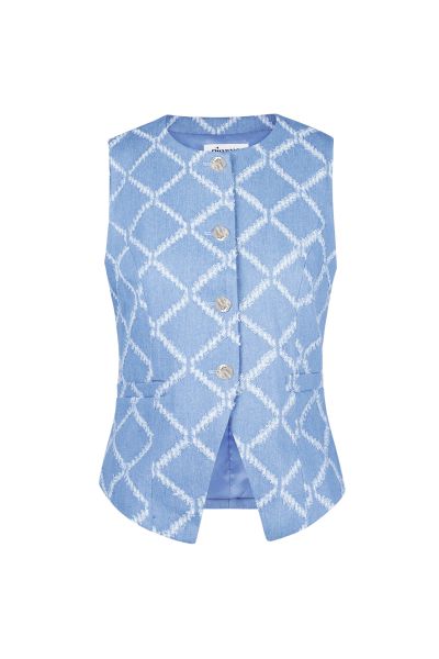 Grids of grace corset - light blue