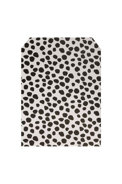 Sacchetto di carta con stampa leopardata black &amp; beige paper