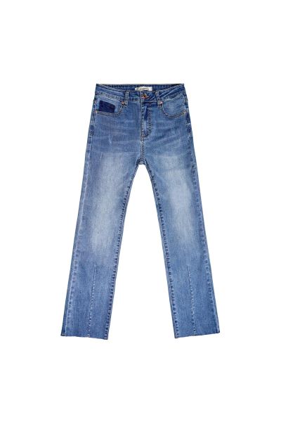 Ankle-length stretch jeans blue xs