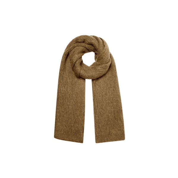 Scarf knitted plain - camel