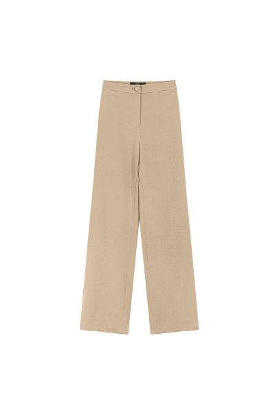 Basic plain trousers taupe s