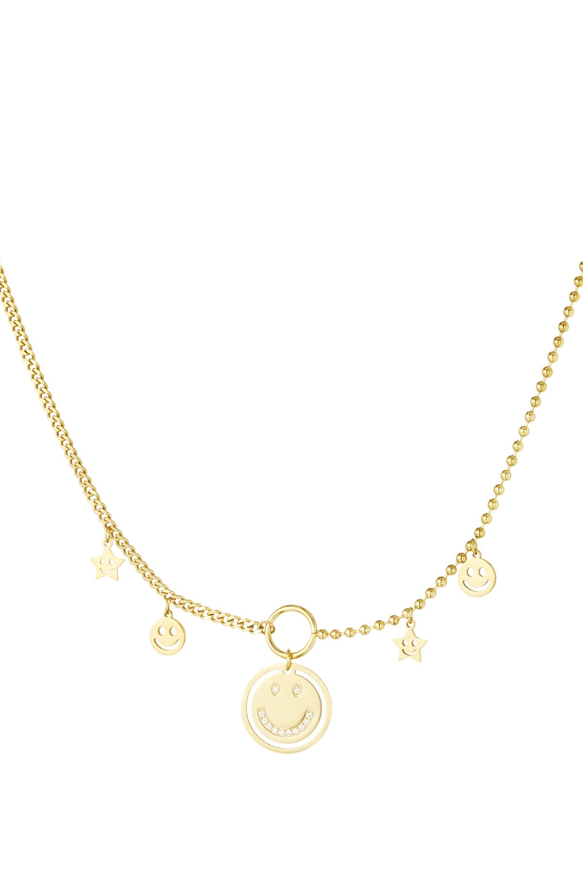 Light up the day necklace - Gold color h5 