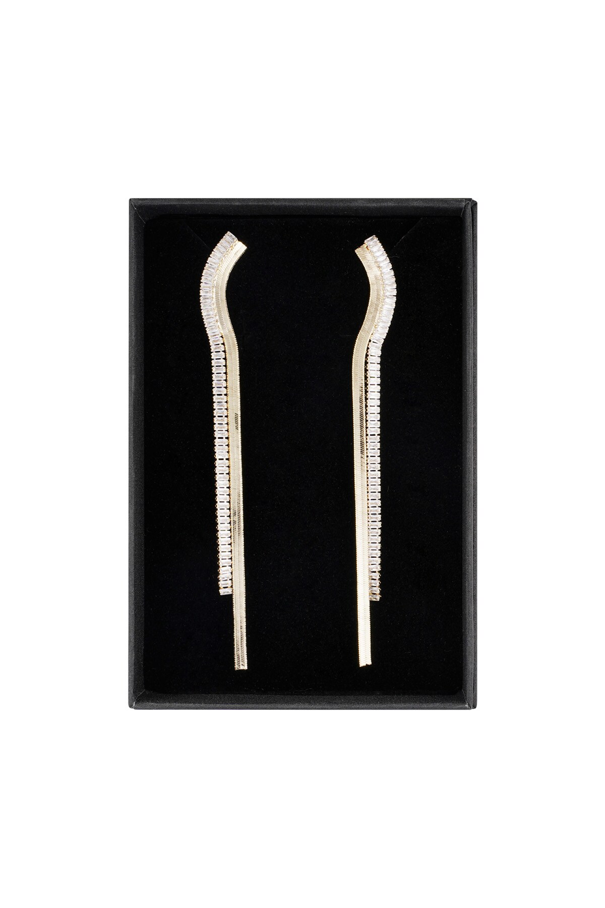 Chic diamond earrings - Gold color h5 