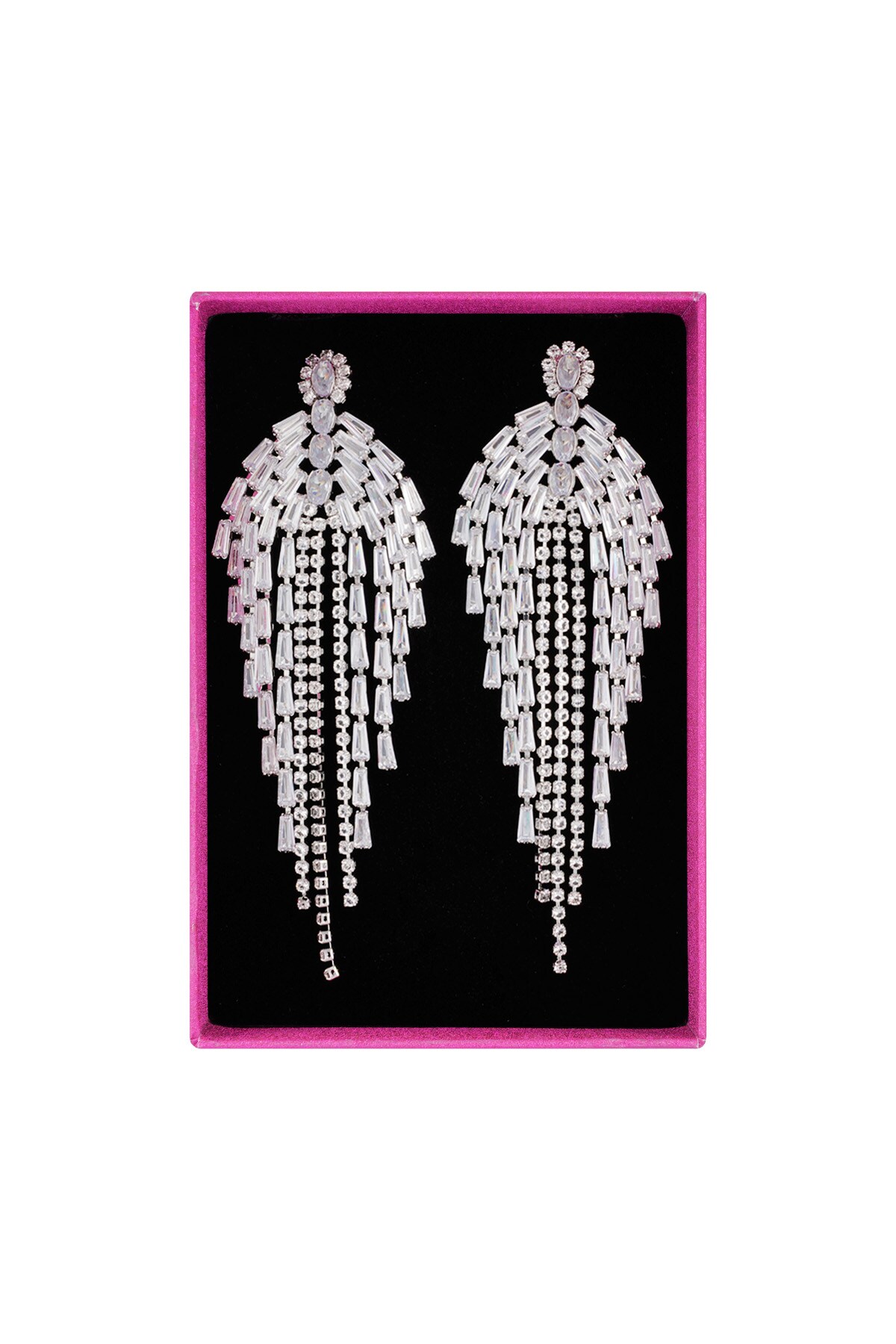 Whispers of glamour earrings - Silver color 