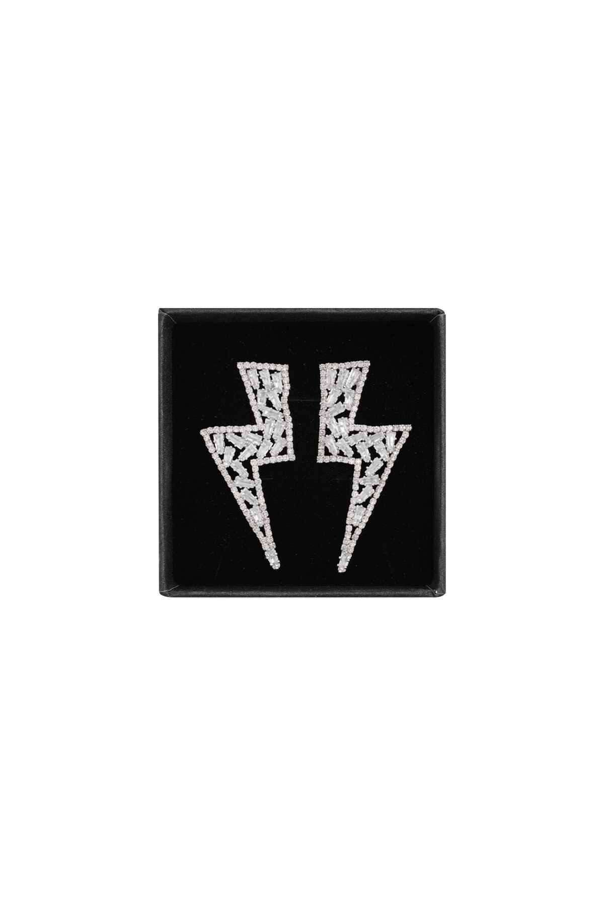 Lightning glow earrings - Silver color h5 