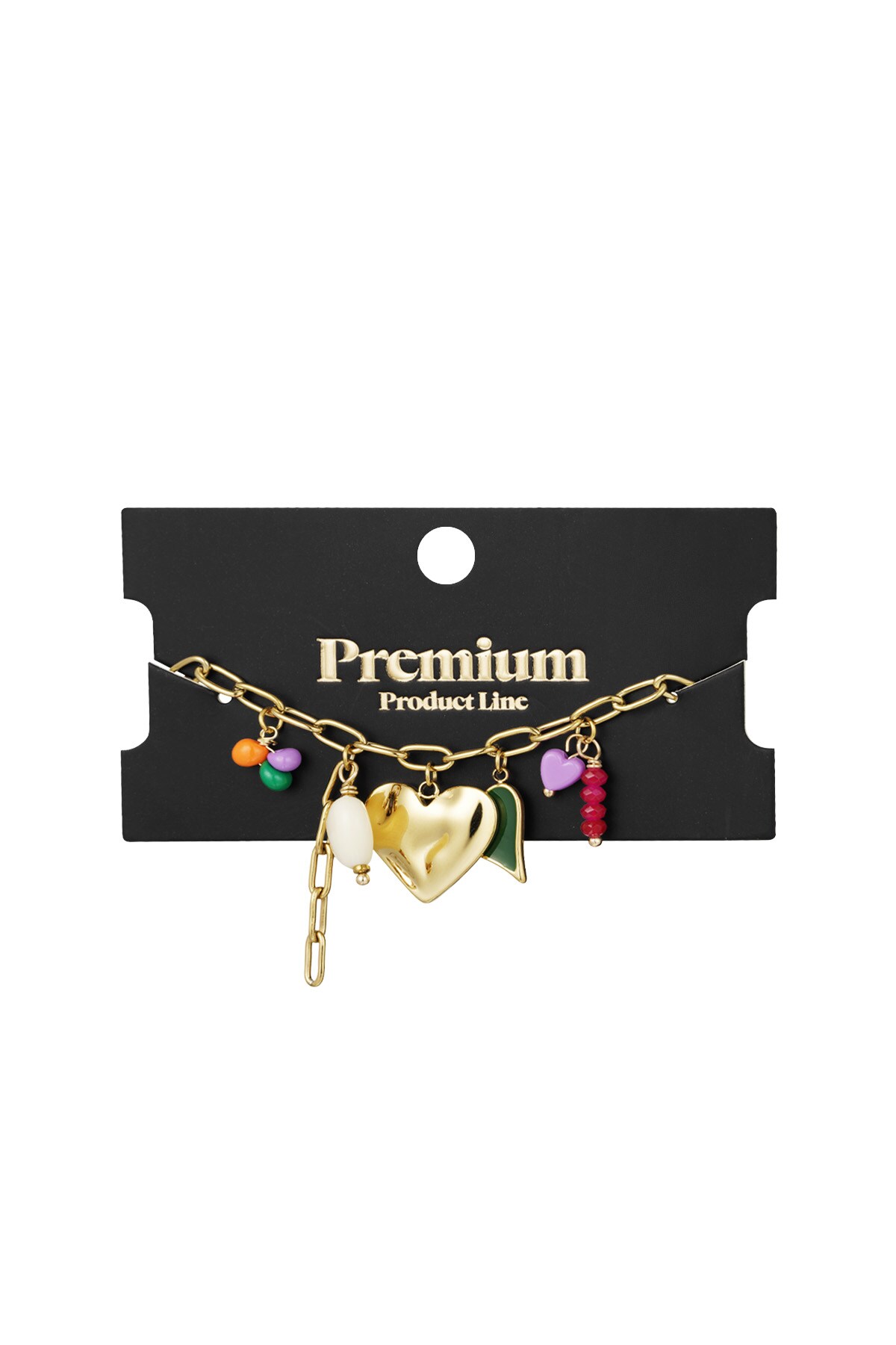 Charm bracelet fallin' in love - Gold color h5 Picture3