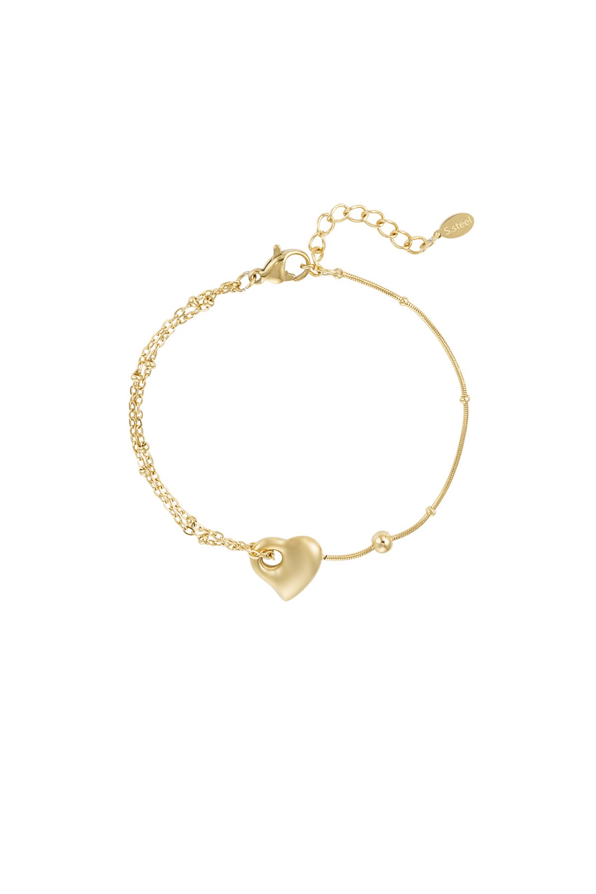 Love link bracelet - Gold color h5 