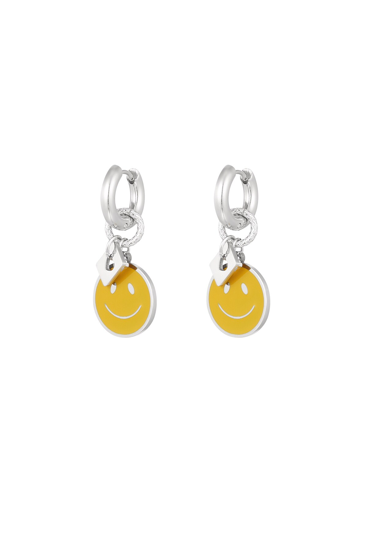 Sunny smile earrings - Silver color h5 