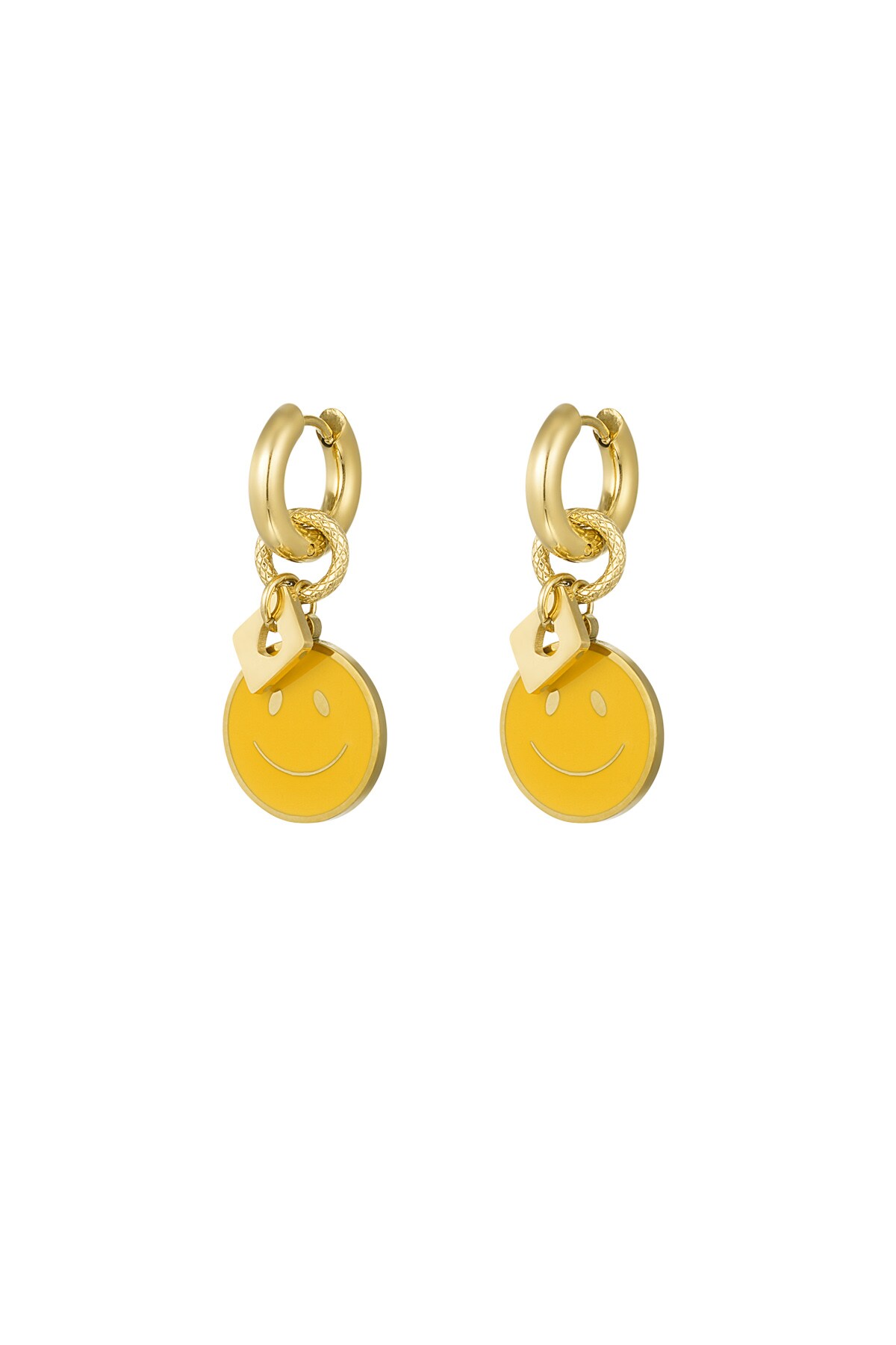 Sunny smile earrings - Gold color h5 