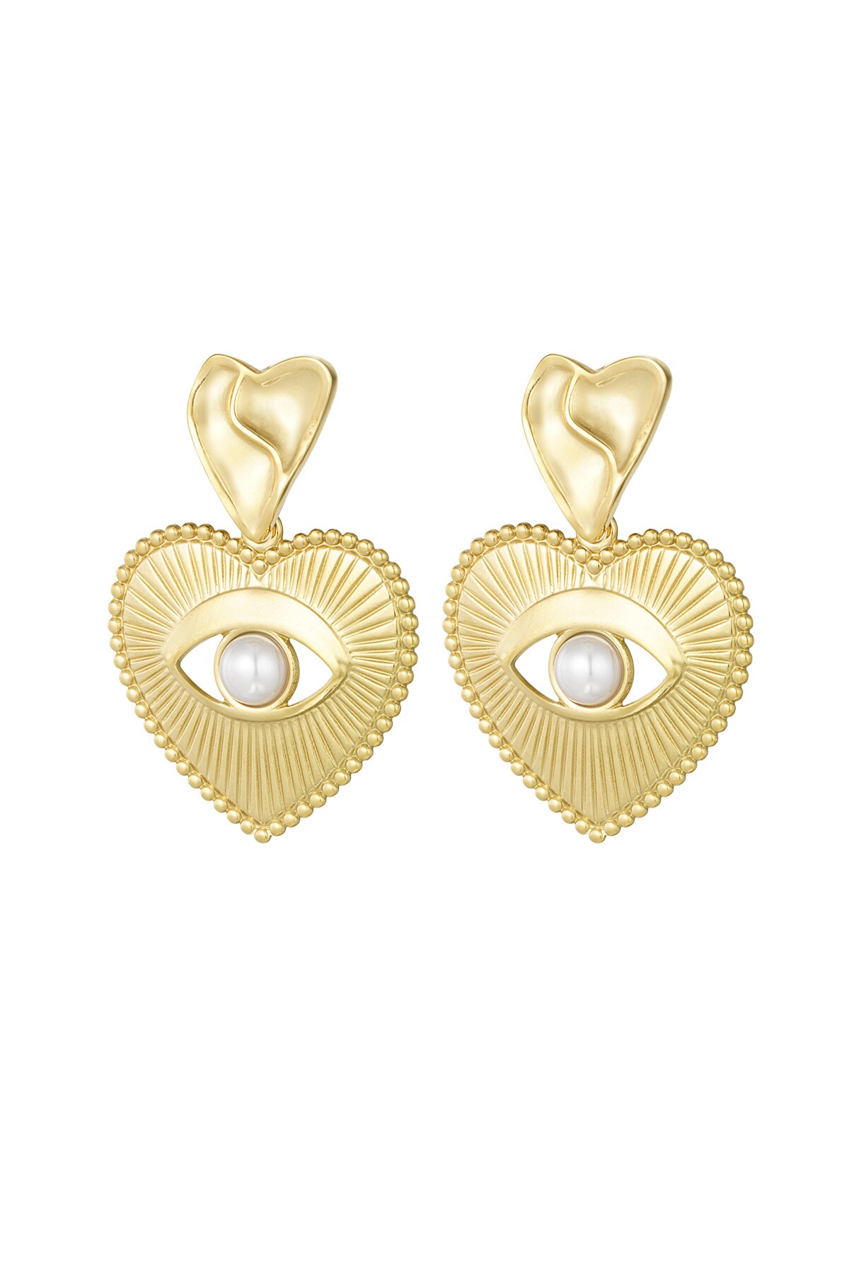 Adoring eye earrings - Gold color h5 