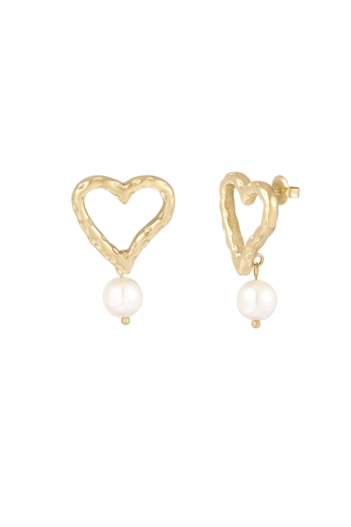 Sweetheart Pearls earrings - Gold color h5 