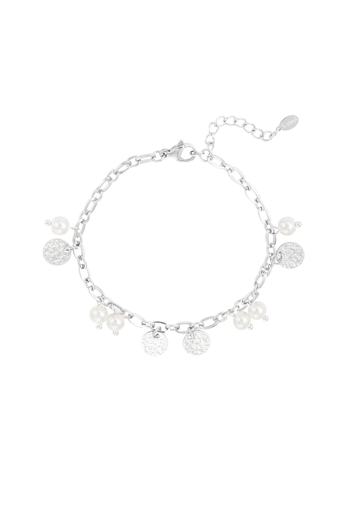 Lucky pearls bracelet - Silver color h5 