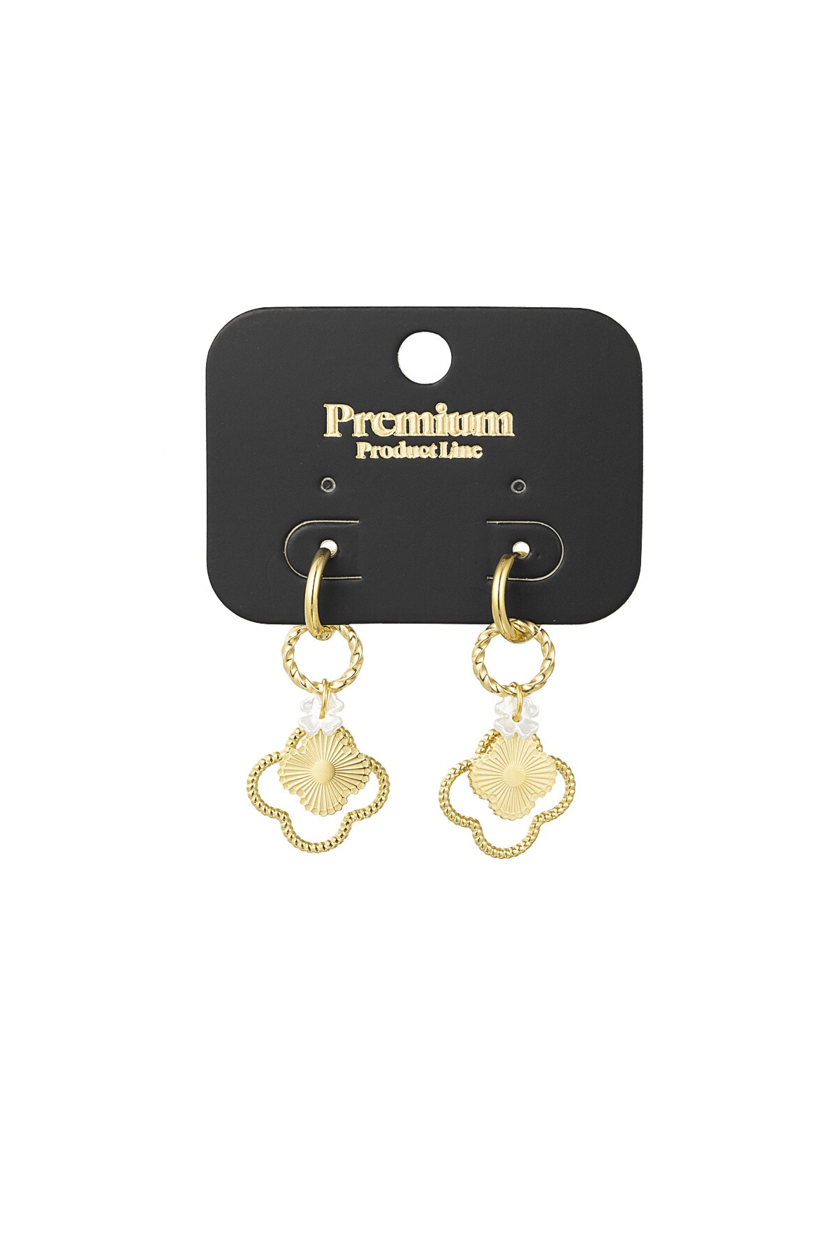 Clover dreams earrings - Gold color h5 Picture3