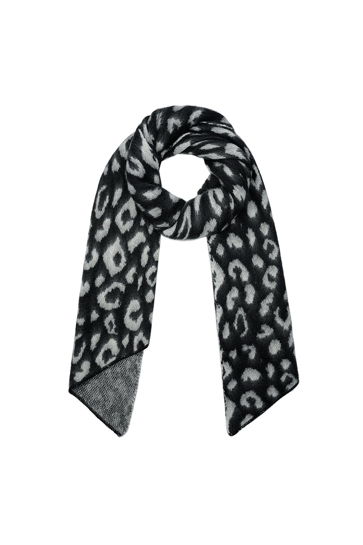 Wild elegance scarf - black & white h5 