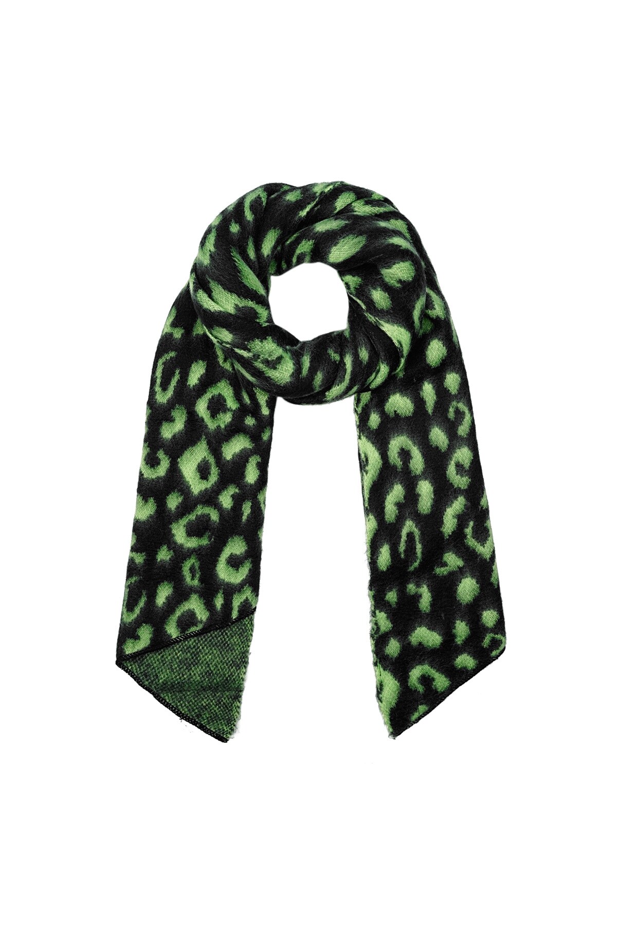 Wild Elegance scarf - black & green 