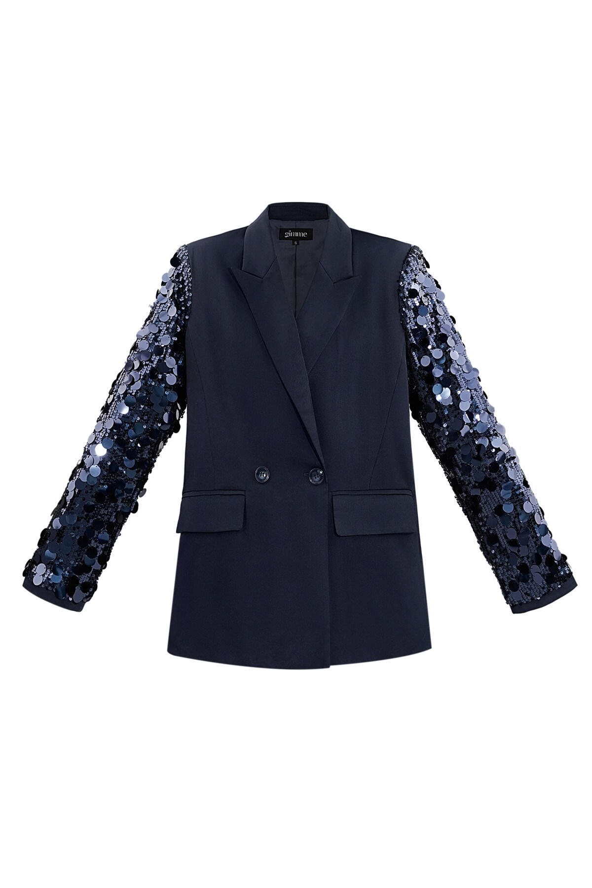 Sequin statement blazer - blue 