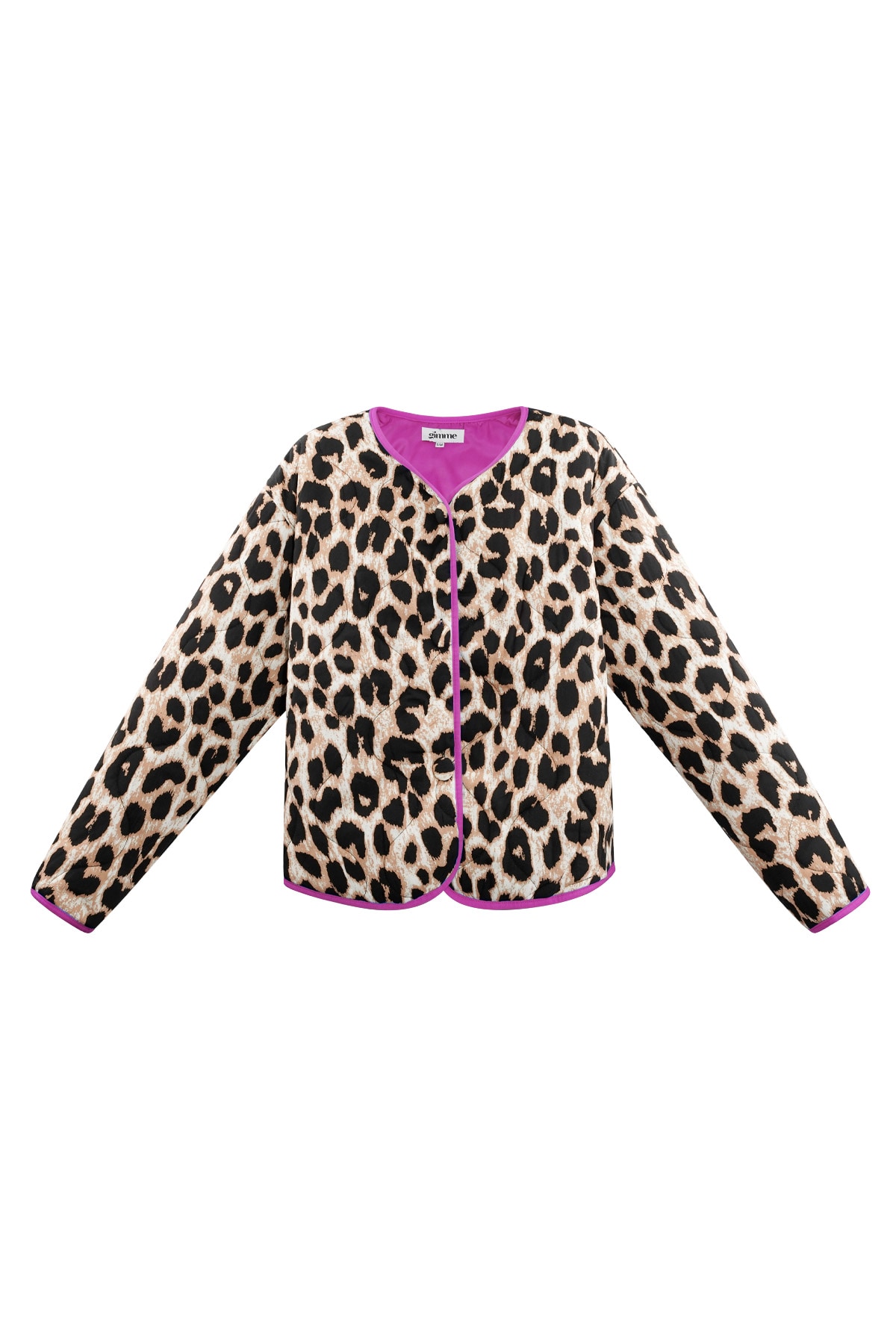 Chaqueta con estampado de leopardo - rosa