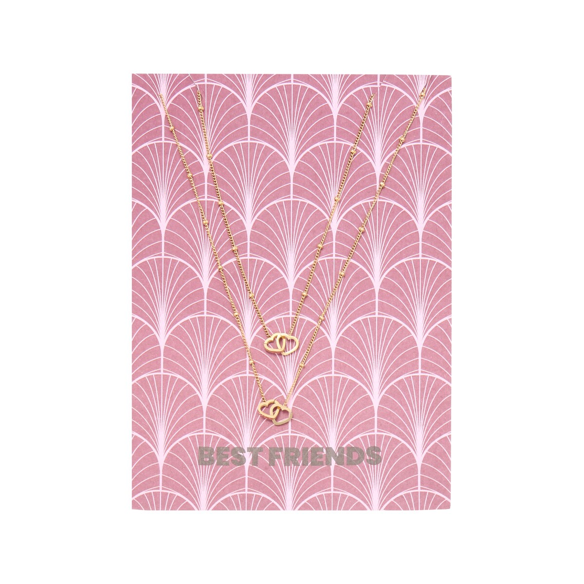 Gold color / Necklace Card Best Friends Picture3