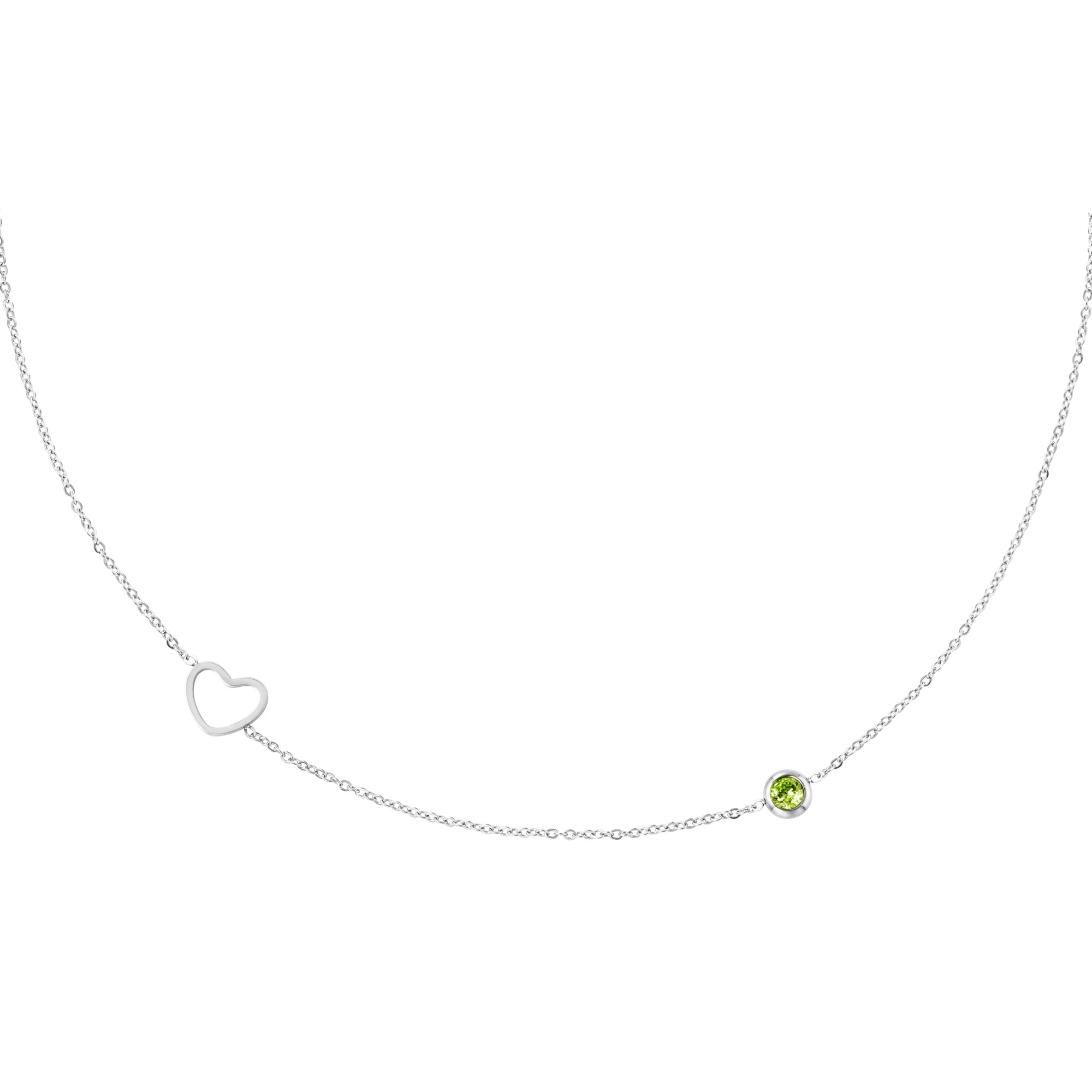 Mint / Birthstone necklace January silver Picture11