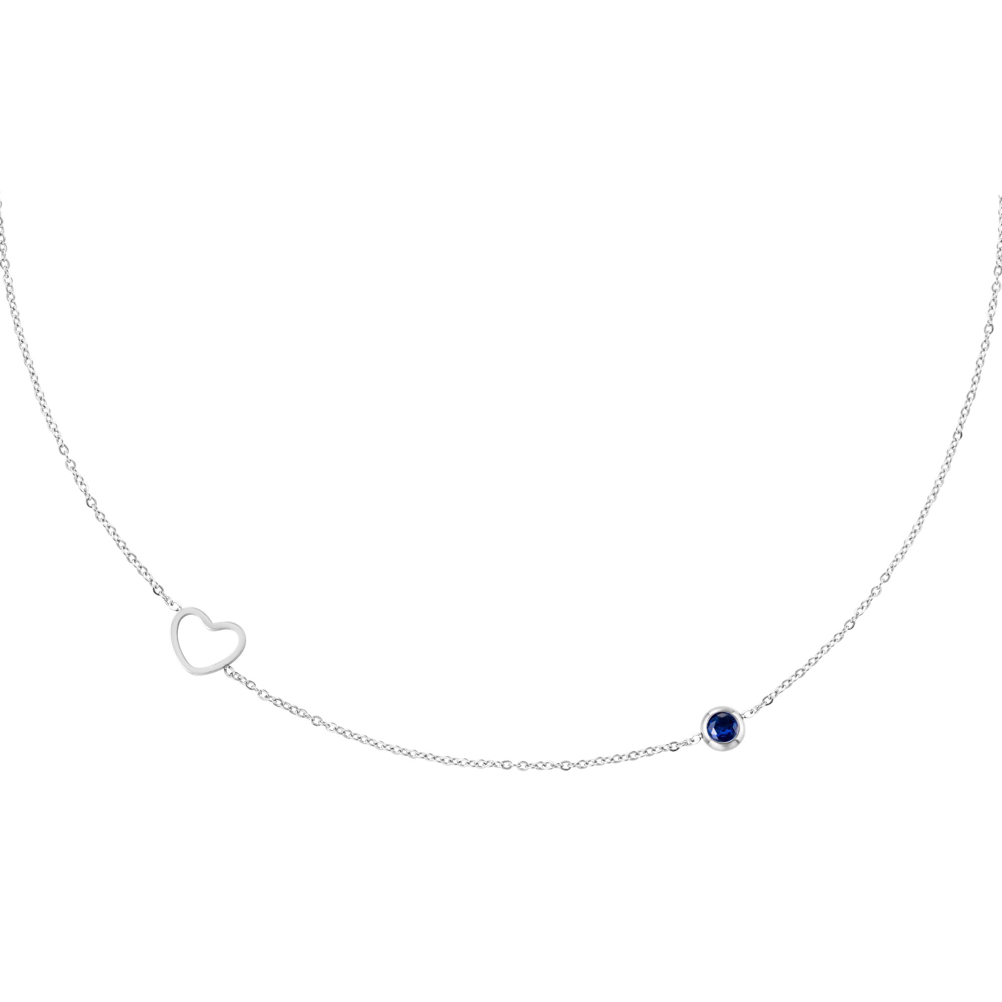 Blue / Birthstone necklace January silver Picture12