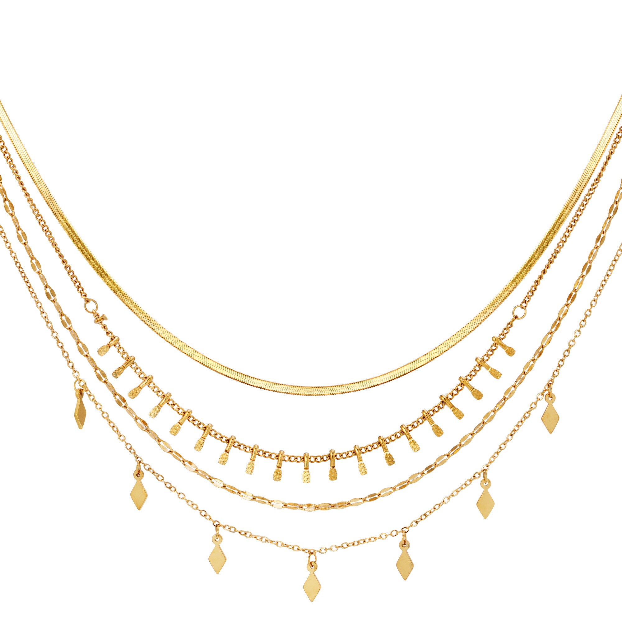 Multi-layered necklace h5 