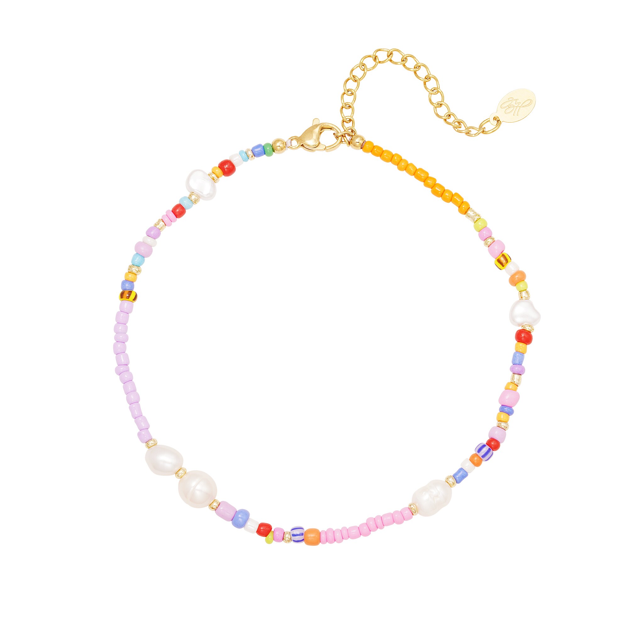 Colourful beads anklet 