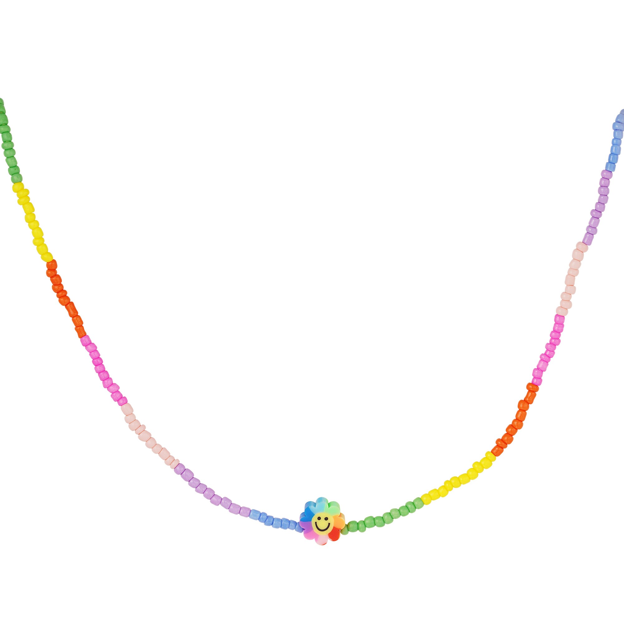 Flower smiley necklace - Rainbow collection h5 