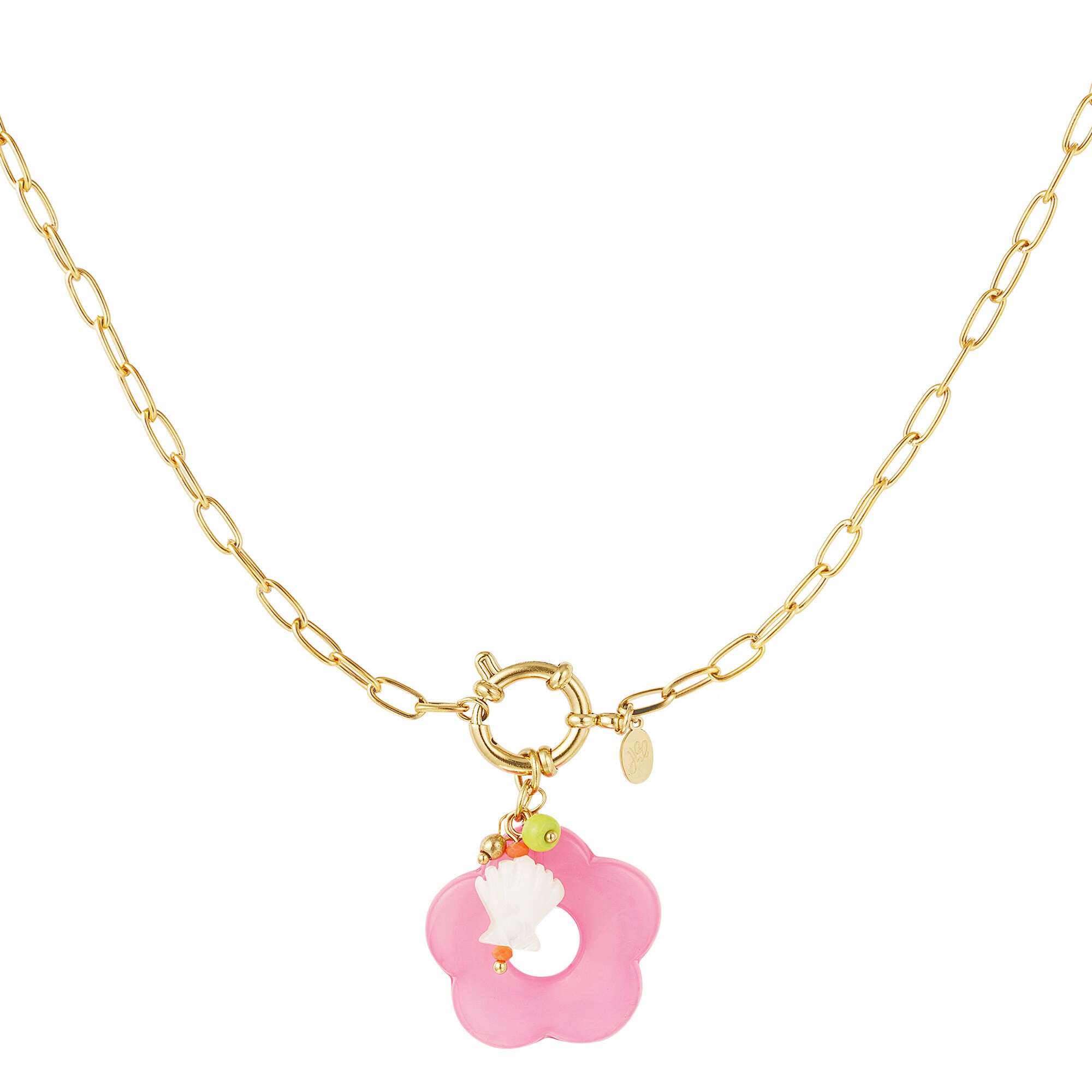 Necklace pink flower - Beach collection h5 