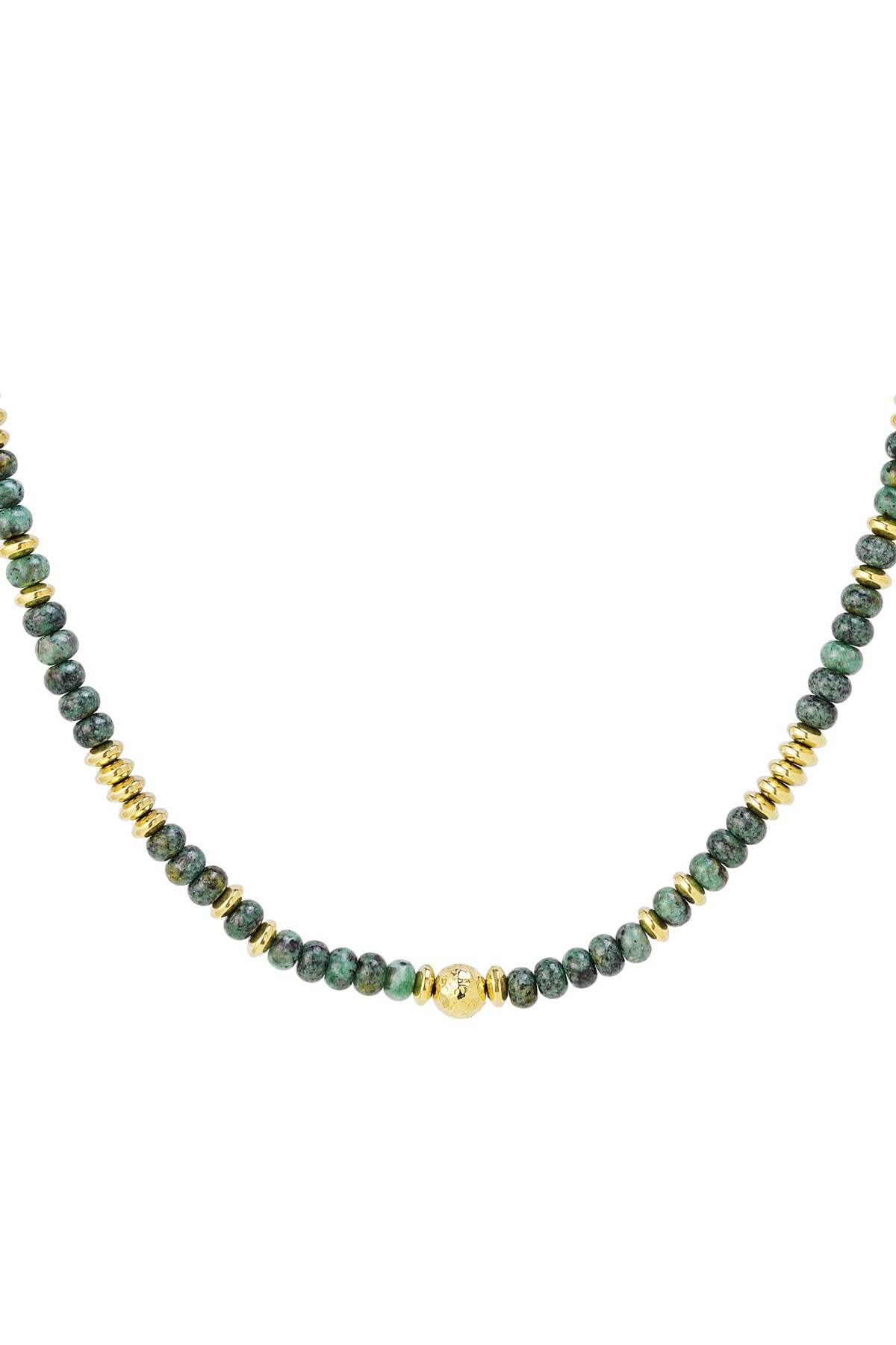 Necklace with multi-colored stone beads h5 