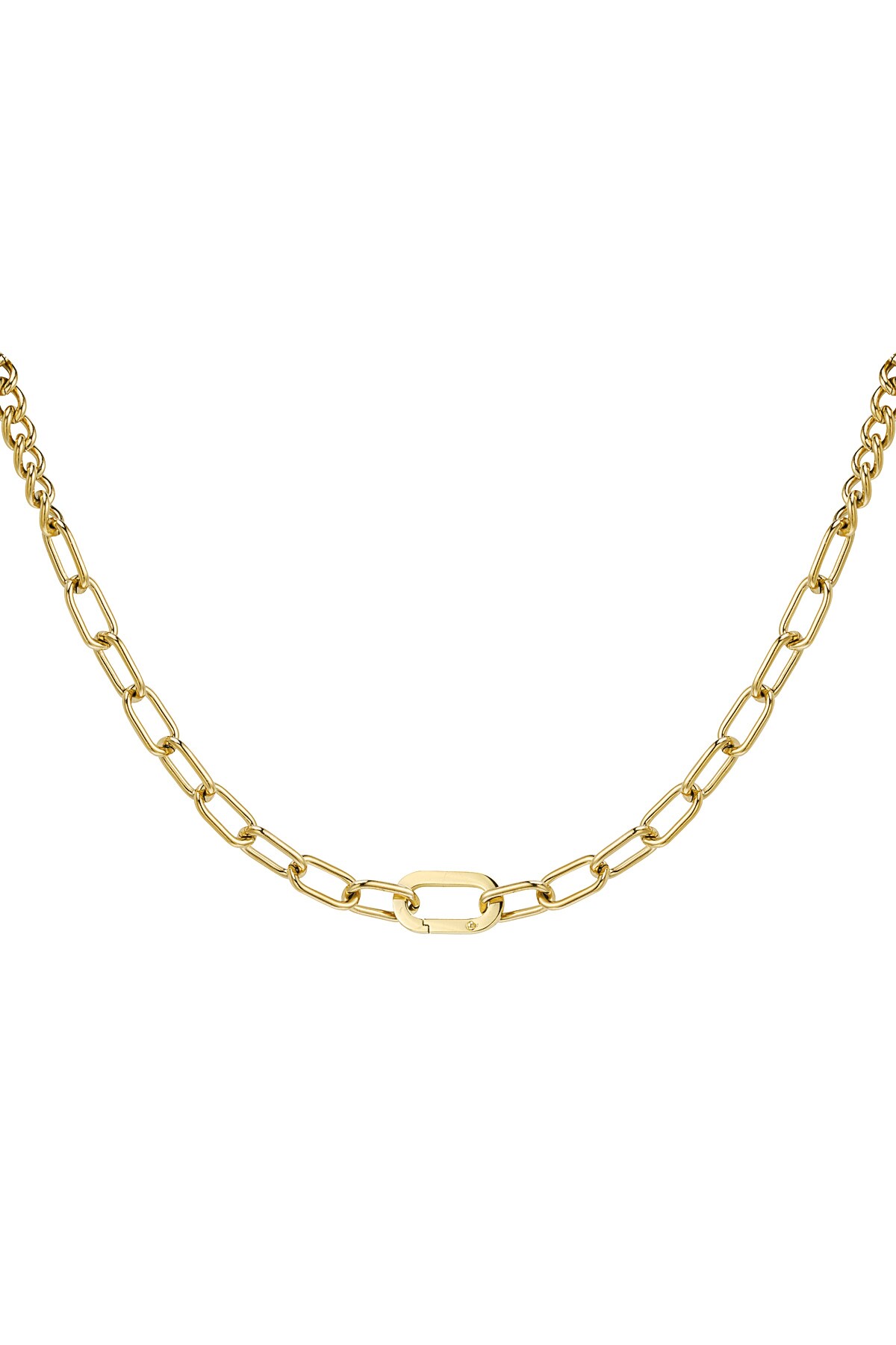 Chunky necklace - Gold Stainless Steel h5 