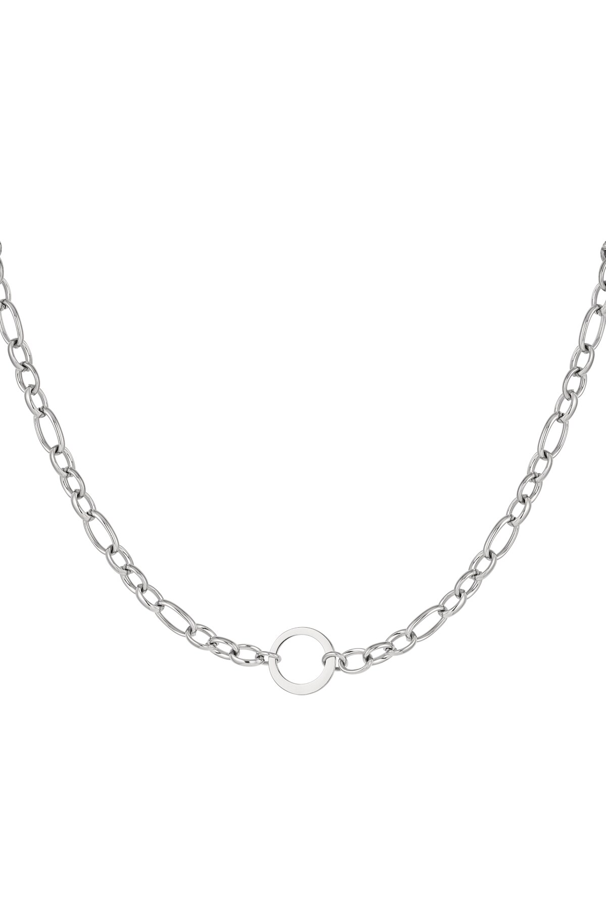 Link chain round - silver Stainless Steel h5 