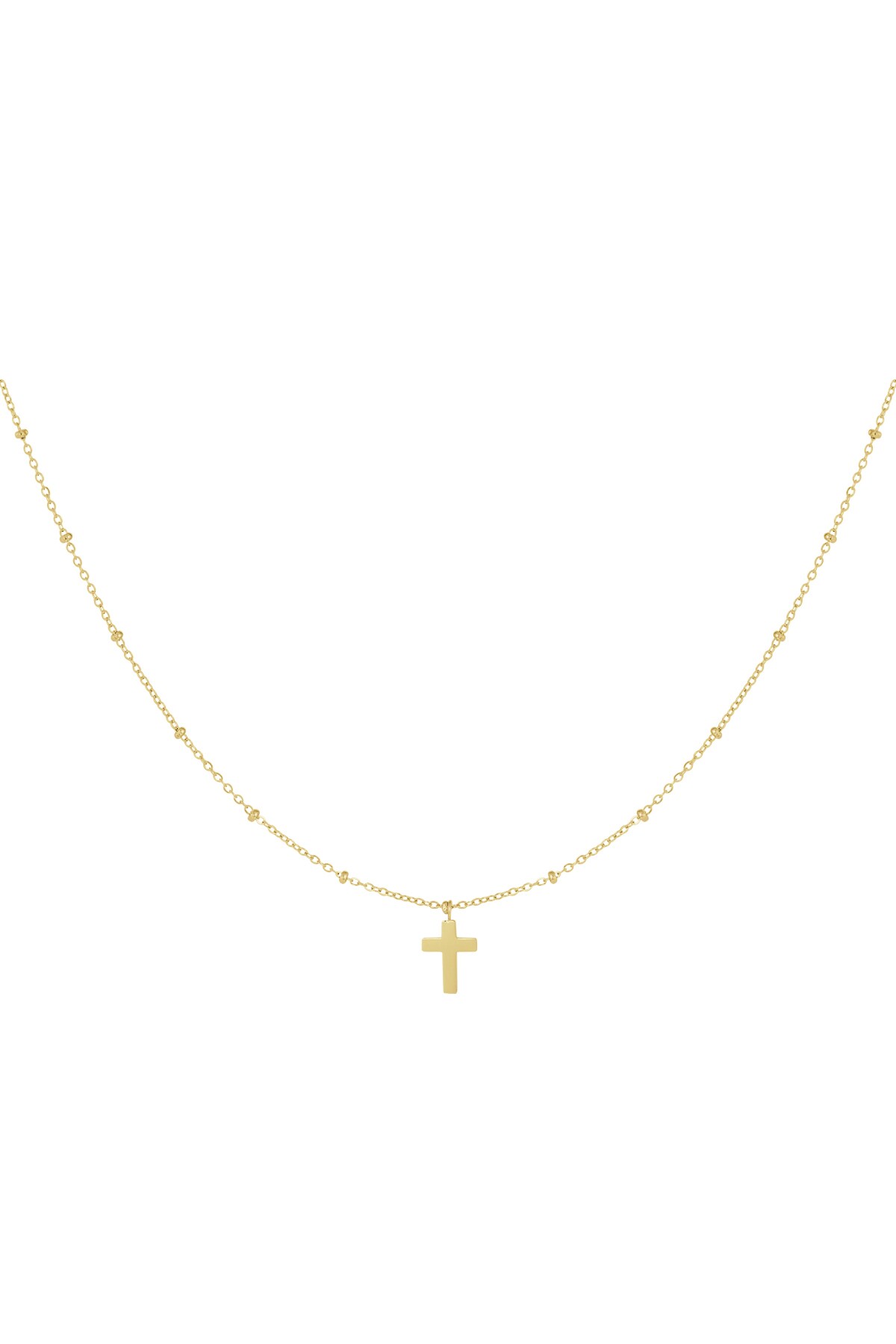 Necklace cross - gold Stainless Steel h5 