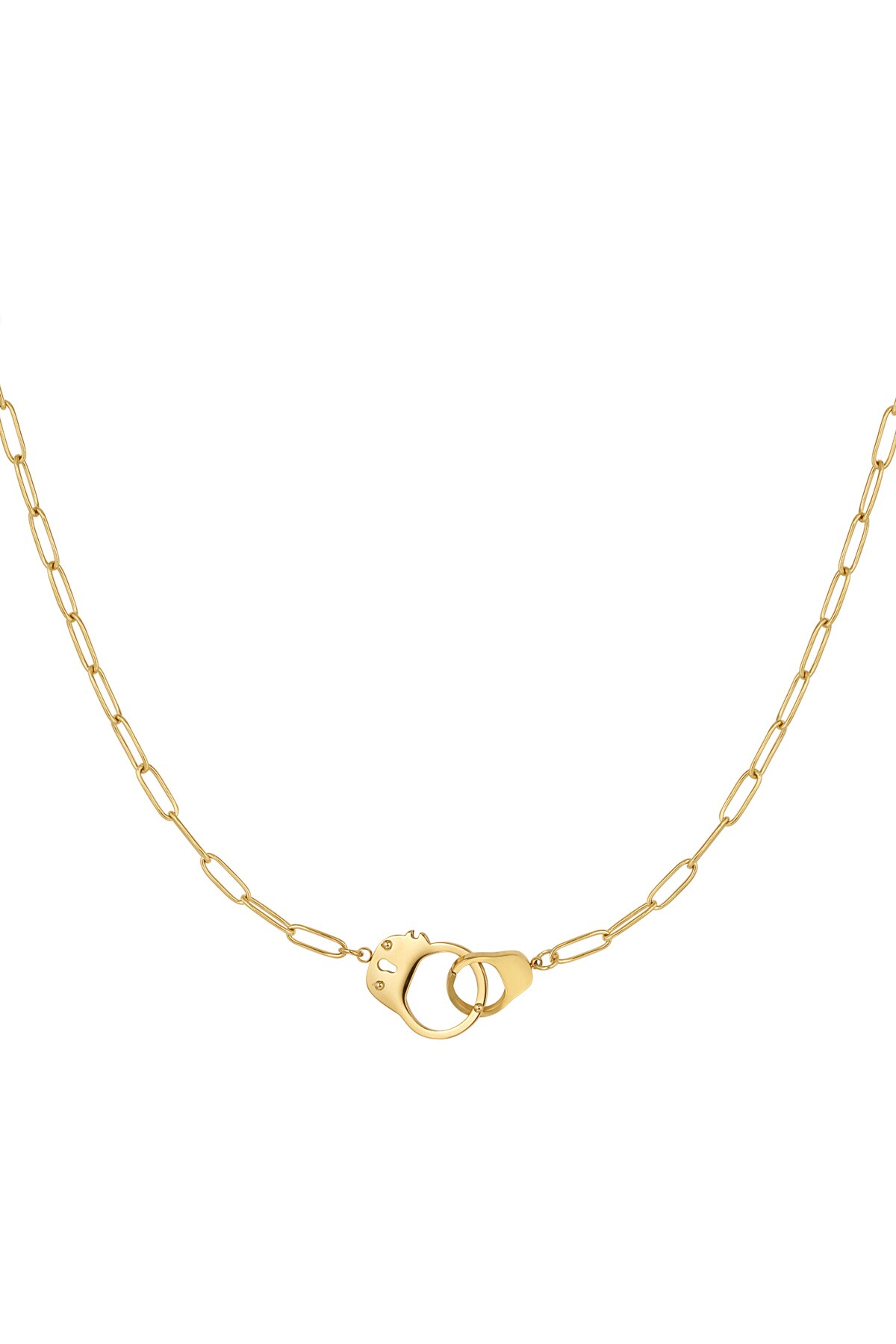 Link chain connected charm - Gold color h5 