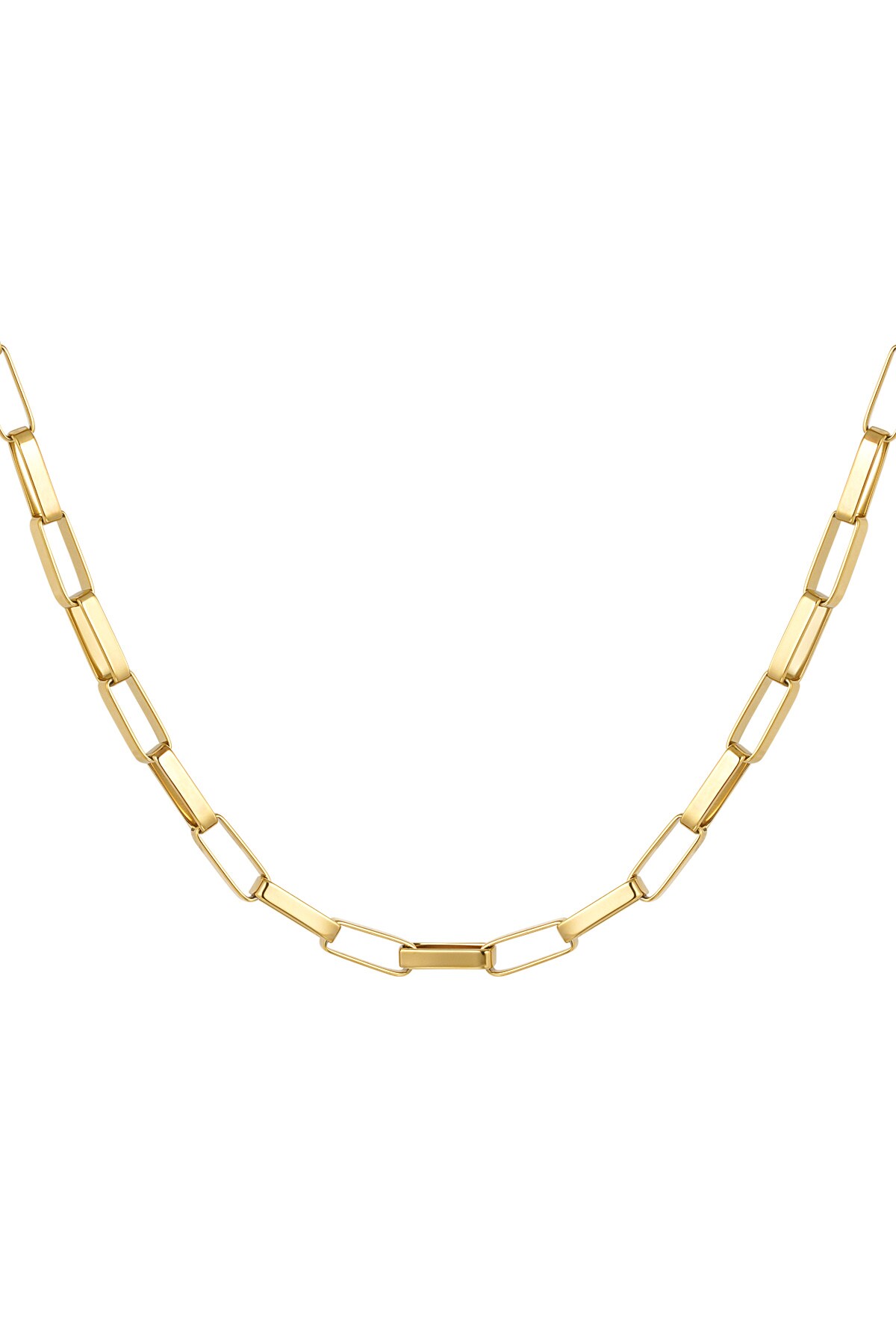 Link chain elongated links - Gold color h5 